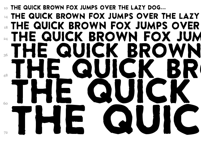 Extra Grotesque font waterfall